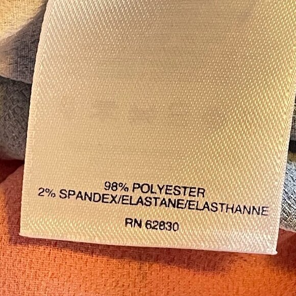 Lands' End Stretch Tee Flowy Red, White and Blue Impressionist Stripes - Picture 5 of 6